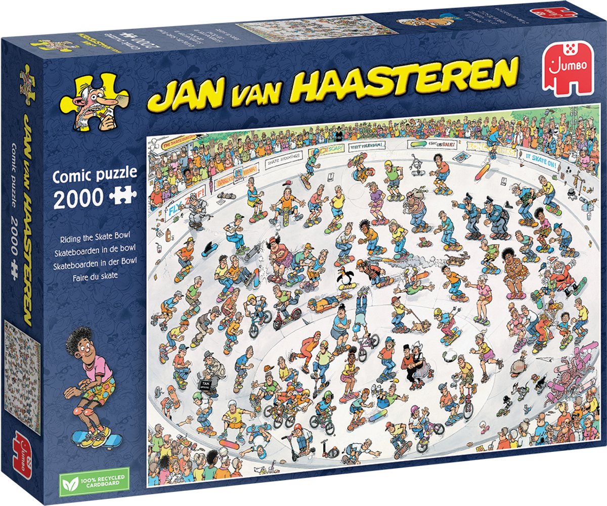 Jan van Haasteren - Skateboarden in de bowl - 2000 stukjes puzzel - Legpuzzel