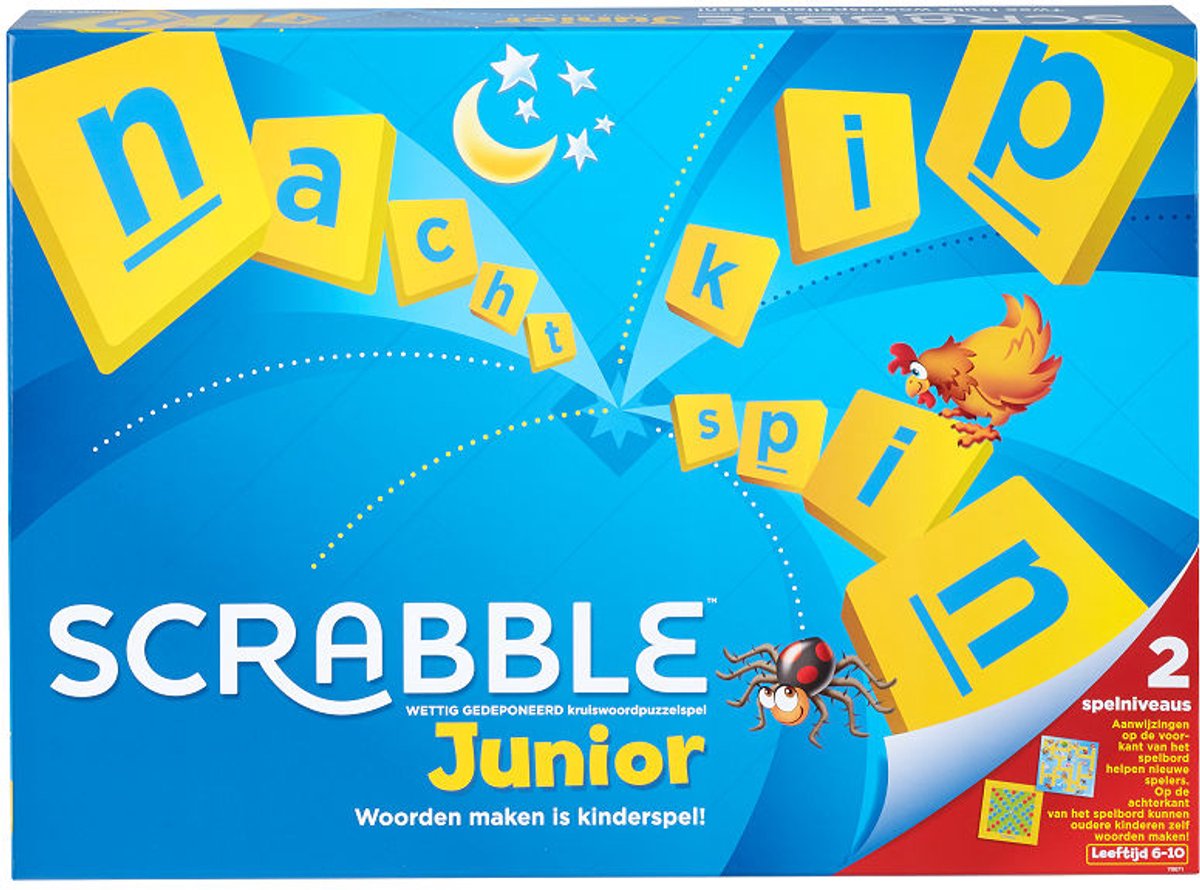 Mattel Games Scrabble Junior - Familie bordspel - Nederlandse editie — afbeelding 19