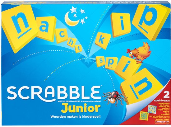 Mattel Games Scrabble Junior - Familie bordspel - Nederlandse editie