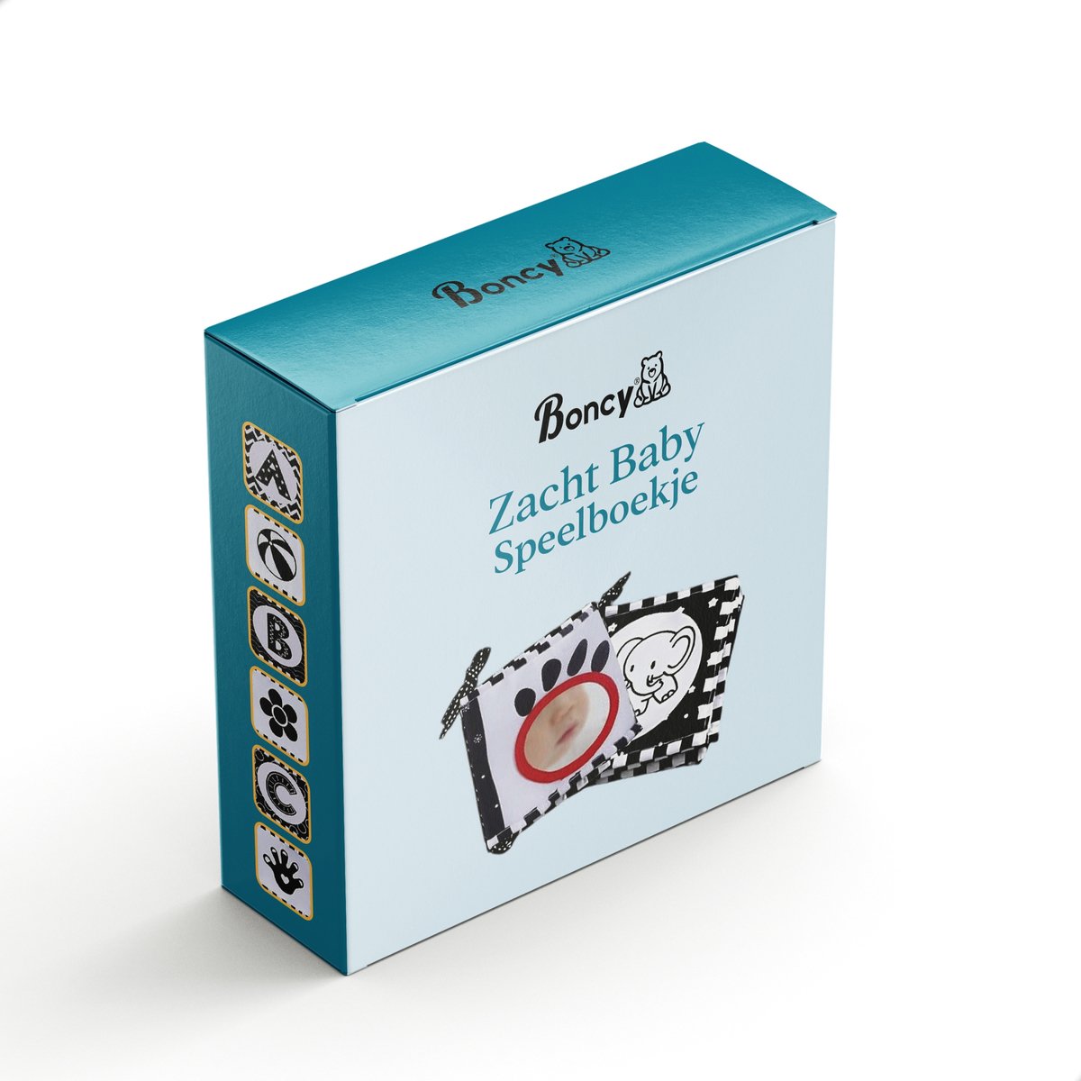 Boncy® Knisperboekje Baby - Speelgoed Tummy Time - Buikligtrainer - Montessori Boekjes eerste jaar 0 1 2 - Boek 6 maanden - Babyboek buggyboekje - Babyspeelgoed - Box Activiteitenboek — afbeelding 10