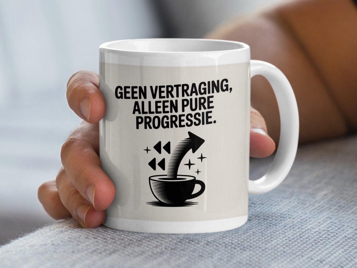 Progressie Mok, Motivatie Mok, Koffie Mok, Optimisme Mok, Cadeau Mok