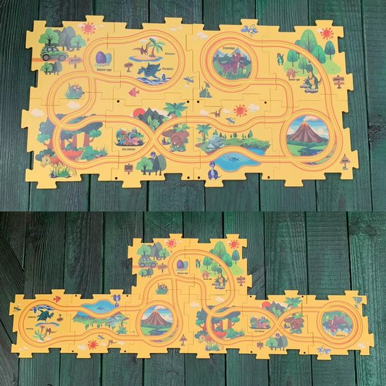 Klikkopers® - Puzzelbaan - Puzzel Kinderen - Racebaan Elektrisch - Speelgoedauto - Race Baan van Klikkopers — afbeelding 3