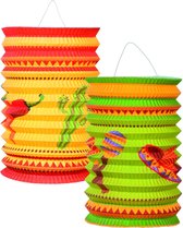 Boland - Decoratie - Mexicaanse Lampionnen Fiesta 16cm 2 stuks