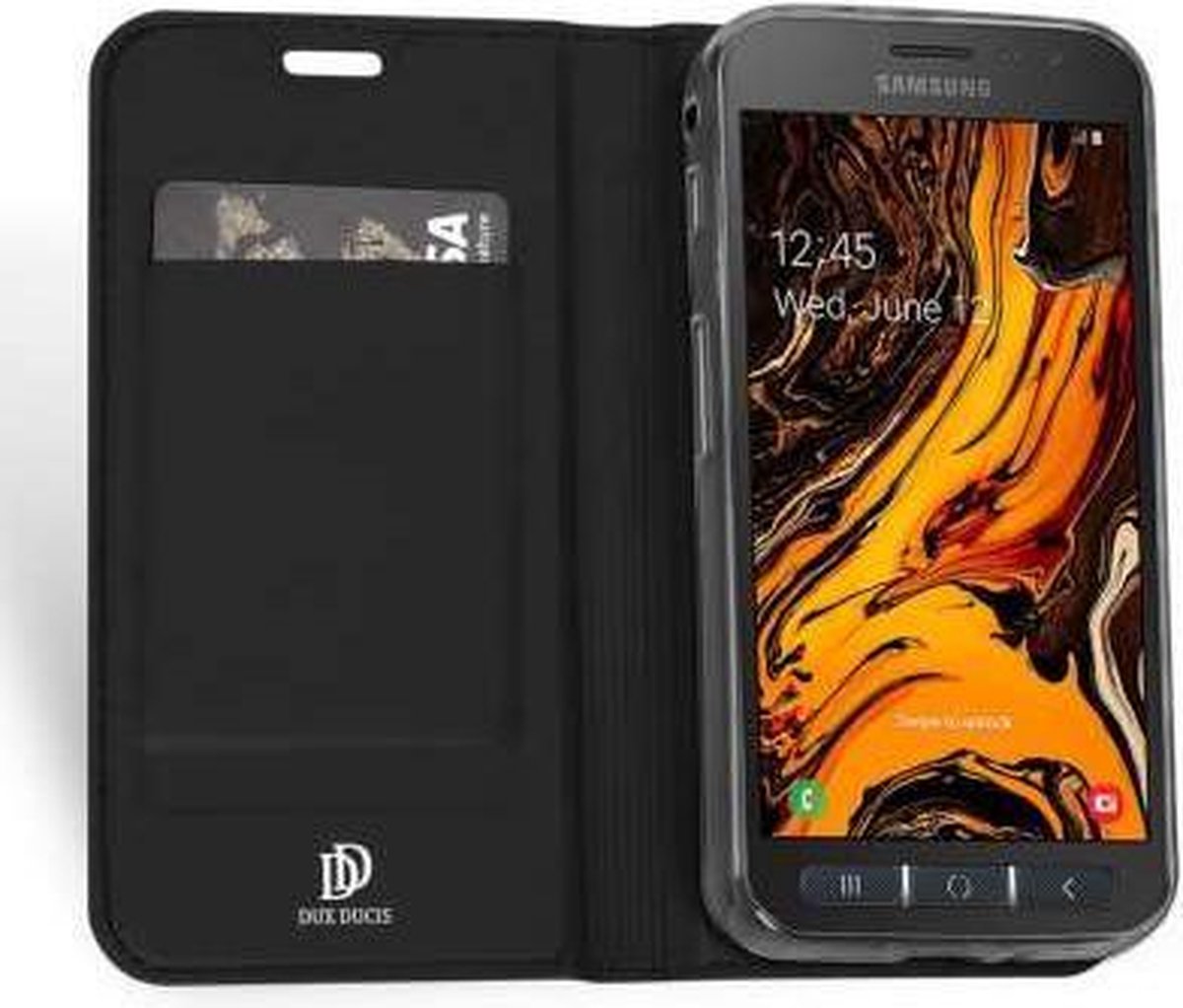 Geschikt voor Dux Ducis - Samsung Galaxy Xcover 4/4s - Wallet hoesje - Zwart
