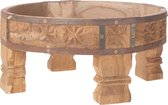 Houten Chakki tafel 31 cm - Kleine bijzettafel - Zwart - India style - Bohemian style - Bali stijl - Ibiza stijl - Botanice stijl - Plateau