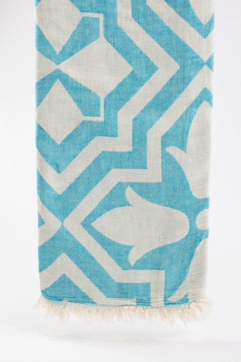 Euromos – Turkse hamamdoek – 100x180 cm – katoen – licht & sneldrogend – turkoois