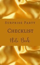 Surprise Party Checklist Note Book - Gold Brown Cream - Invitation, Decoration, Menu, Grocery - Color Interior