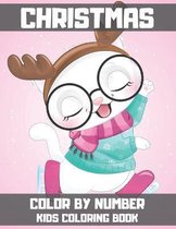 Christmas Color By Number Kids Coloring Book