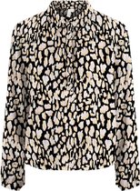 Pieces PCBRINNA LS TOP Zwart Dames Blouse - Maat L