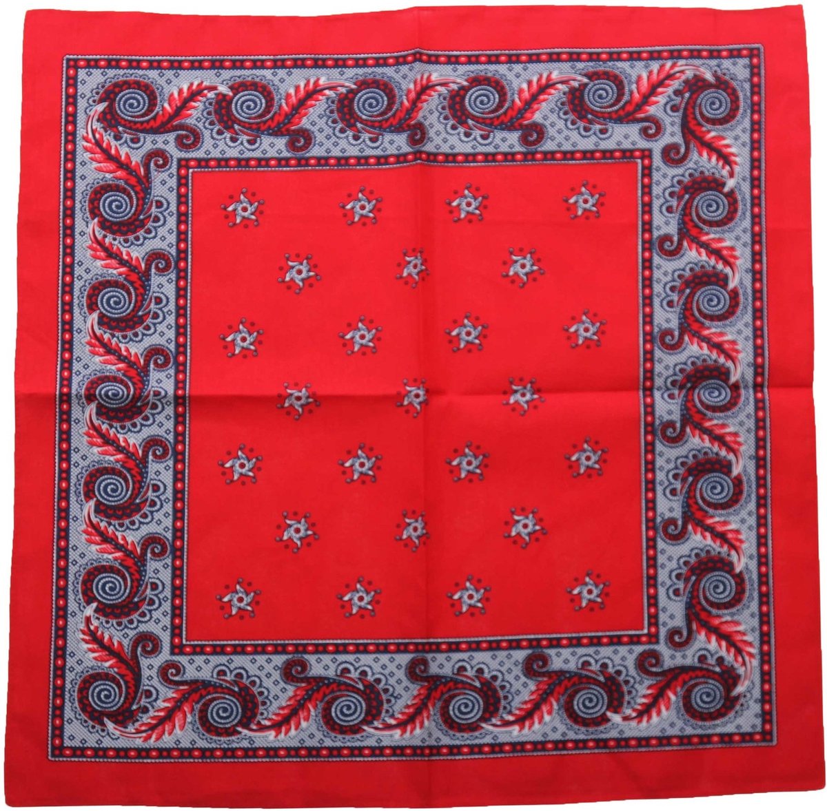 Goedkoopste Boerenzakdoek Harlekijn rood 55 x 55 cm