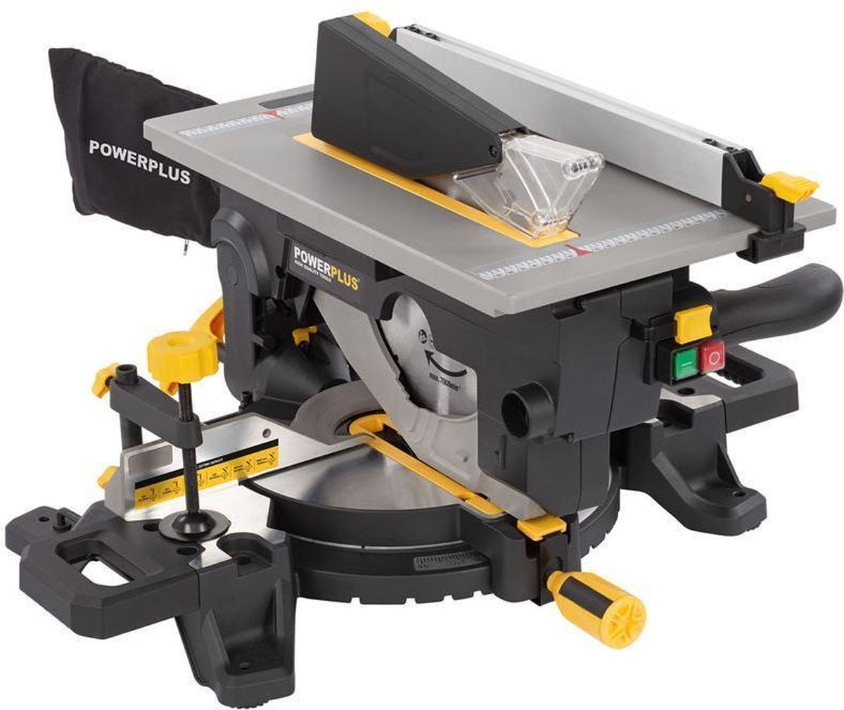 POWERPLUS VERSTEKZAAG MET BOVENTAFEL 2000W - 254MM – foto 6