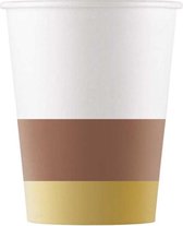 Gestreepte Bekers Gekleurd 200ml 8st