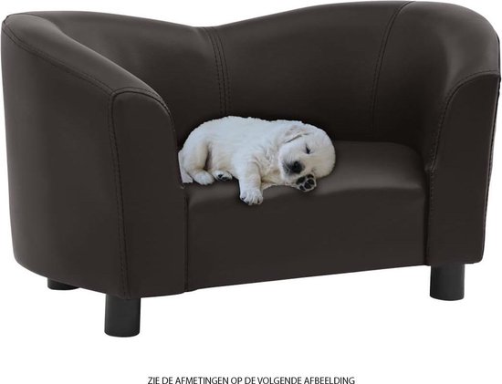 Honden sofa - honden mand - honden bank - bruin - Binnenafmetingen: 47 x 40 cm (B x D)