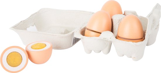 staal kolonie hoofdstad Houten speelgoed eten en drinken - Houten eieren - Houten speelgoed vanaf 3  jaar | bol.com