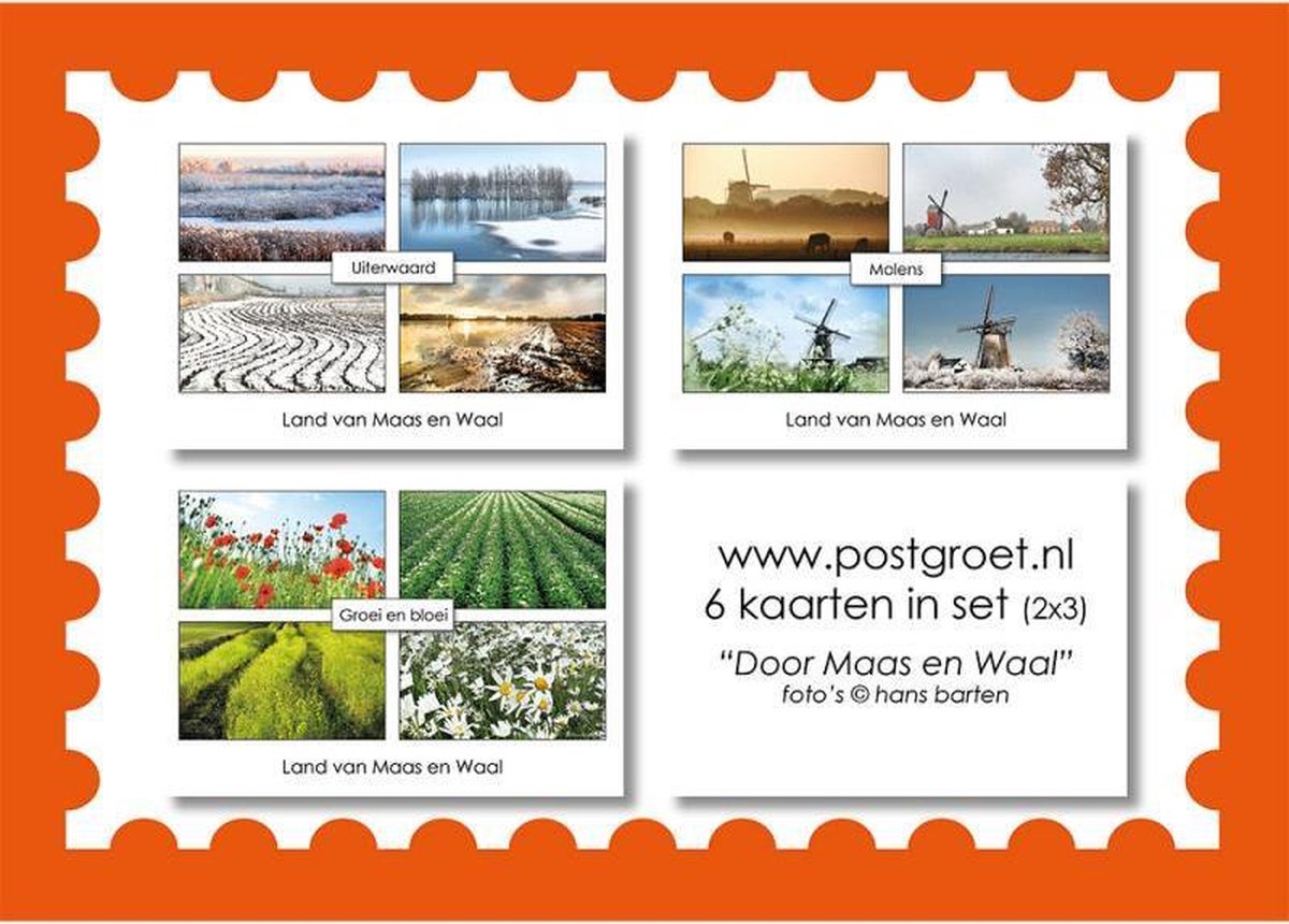 Kaarten set "door Maas en Waal" 004 | Postgroet | Kaarten Maas en Waal | Rivierenland