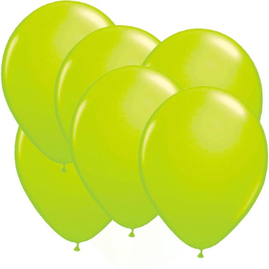 24x stuks Neon fel groene latex ballonnen 25 cm - Feestversiering/feestartikelen