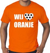 Grote maten oranje t-shirt wij houden van oranje Holland / Nederland supporter EK/ WK voor heren XXXXL