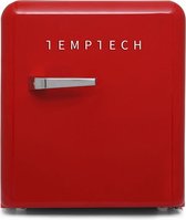 Temptech VINT450Red - mini retro koelkast - 45 liter - rood