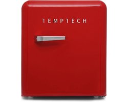 Temptech VINT450Red - mini retro koelkast - 45 liter - rood