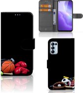 GSM Hoesje OPPO Find X3 Lite Bookcover Ontwerpen Voetbal, Tennis, Boxing… Sports