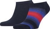 Tommy Hilfiger 2P Baja Stripe Sneaker Heren Sokken - Maat 43/46