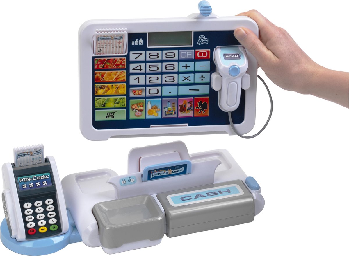 Klein Toys - speelgoed kassa - incl. geluidseffecten, speelgoed munten, biljetten en credit card - meerkleurig — afbeelding 9