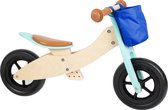 Houten loopfiets - Small foot - Trainingsfiets 2-in-1 Maxi Turquoise - Houten speelgoed 1 jaar
