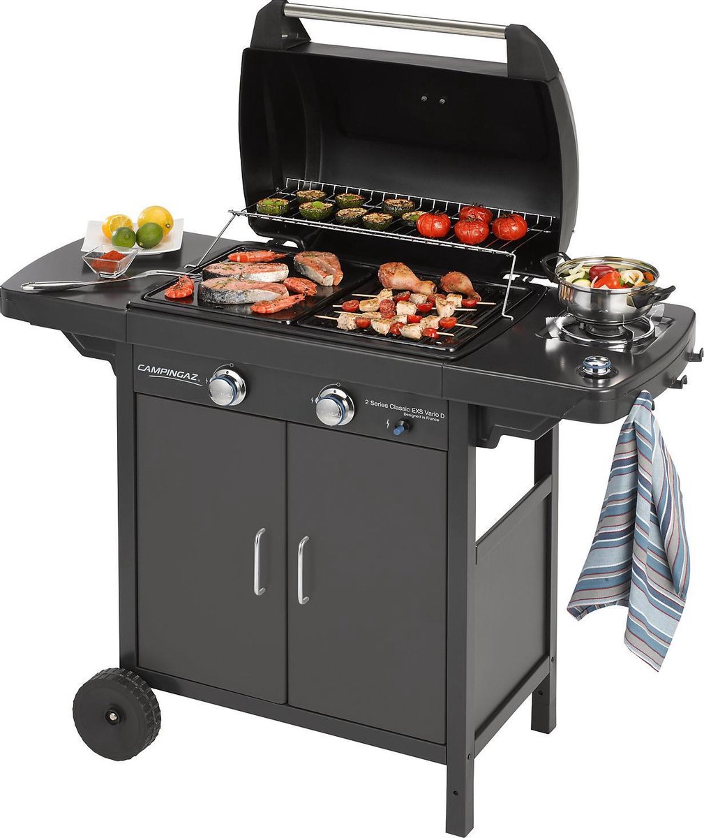 Campingaz 2 Series Classic EXS Vario gasbarbecue – compacte BBQ – 2,100 cm² kookoppervlak - Antraciet – foto 3