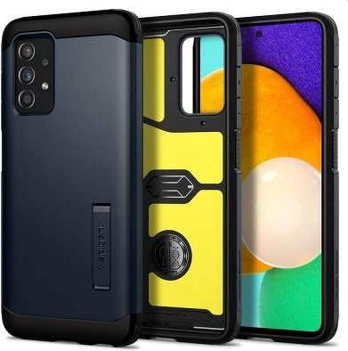 Geschikt voor Spigen - Samsung Galaxy A52 - Tough Armor Case - Grijs
