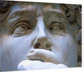 Details van Michelangelo's David in Florence - Foto op Plexiglas - 80 x 60 cm