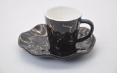 Espresso kop black marmer