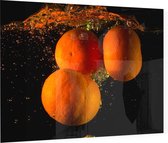 Sinaasappels in water - Foto op Plexiglas - 40 x 30 cm