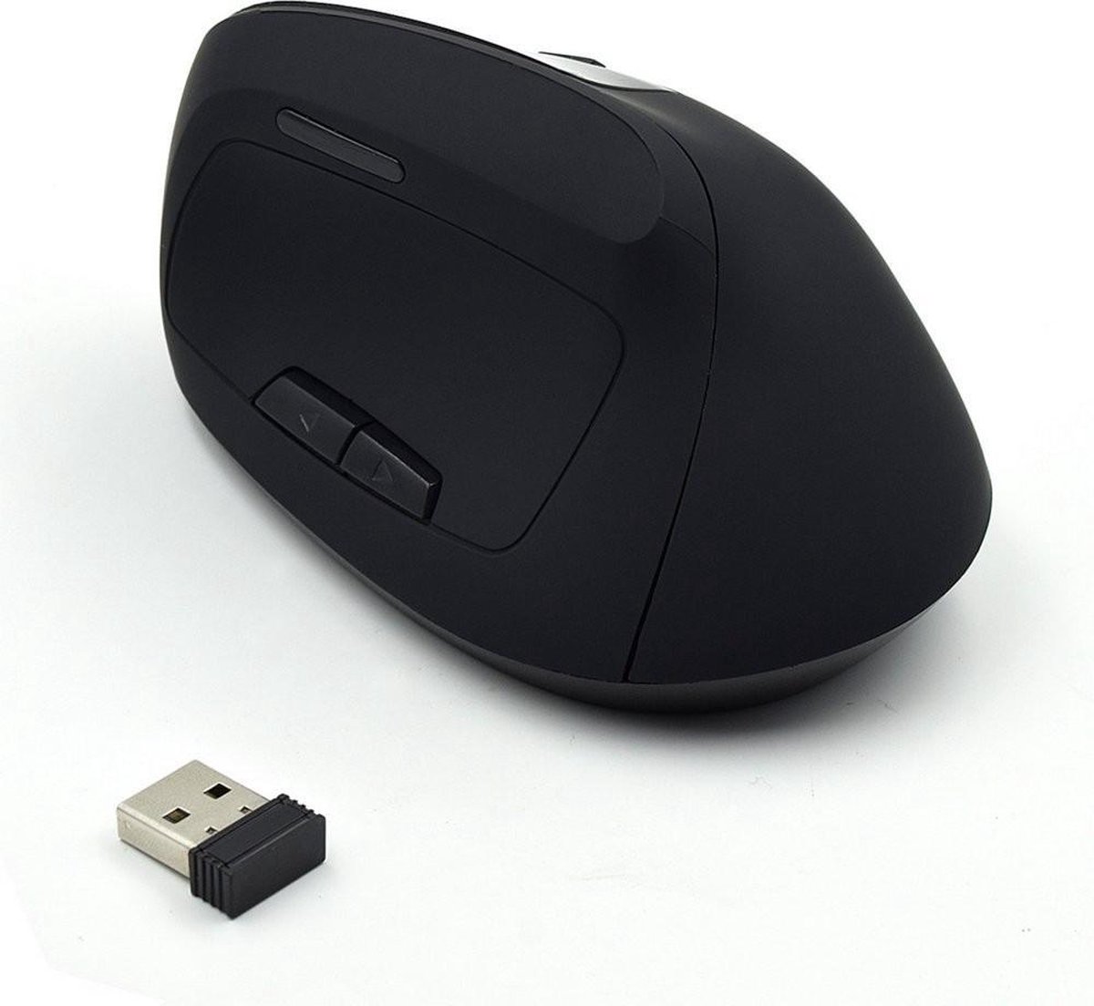 Ewent EW3158 - Muis - ergonomisch - optisch - 5 knoppen - draadloos - 2.4 GHz - USB draadloze ontvanger - zwart