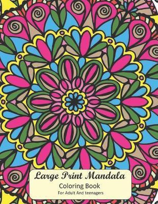 Large Print Mandala Coloring Book - cover