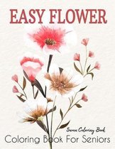Easy Flower Coloring Book for Seniors
