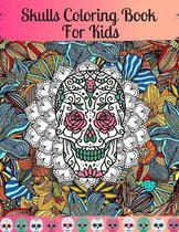 Skulls Coloring Book For Kids