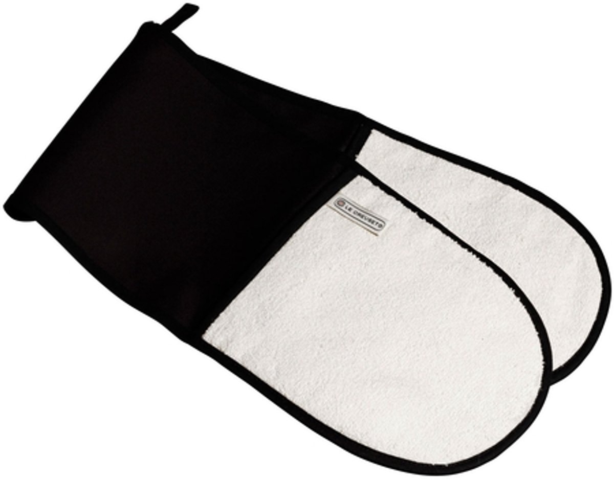 LE CREUSET Dubbele Ovenwant, textiel, ebbenzwart