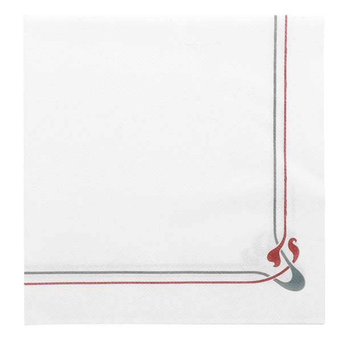 2 x 50 servetten 40x40cm Airlaid Wit, motief Maxime (2 paketten)