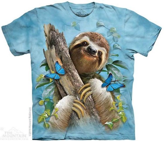 KIDS T-shirt Sloth & Butterflies XL