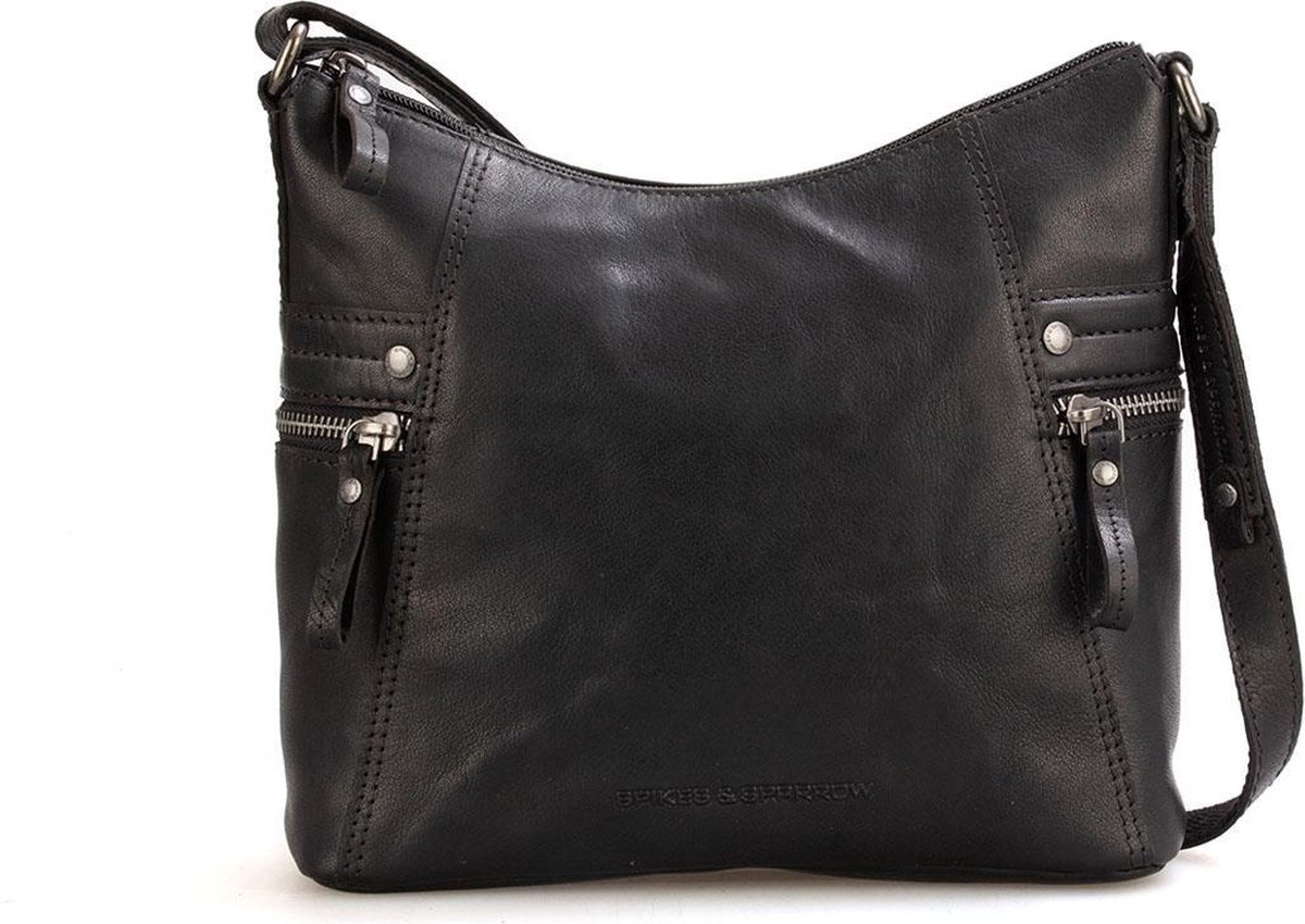 Leren Crossbodytas - Georgia - Zwart