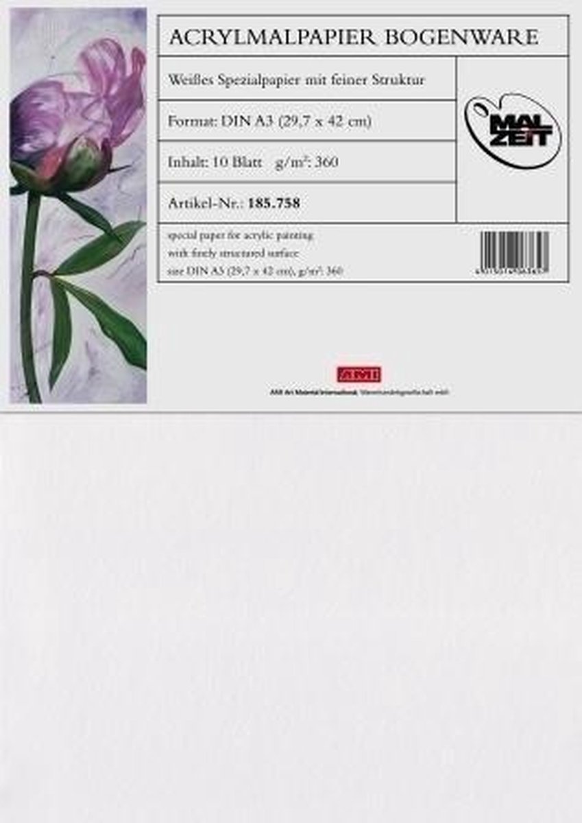 Acryl papier A3 360 gram 10 vellen