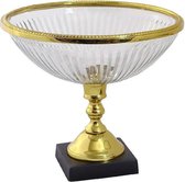By Kohler Kom rond op blokvoet glas/goud 20x20x19cm (111674)