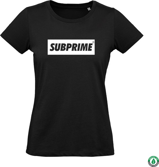 Subprime - Dames Tee SS Wmn Tee Block Black - Zwart - Maat L