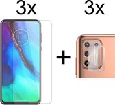 Beschermglas Motorola G9 Plus screenprotector 3 stuks - Motorola G9 Plus beschermfolie camera lens - 3 stuks - Motorola G9 Plus beschermfolie