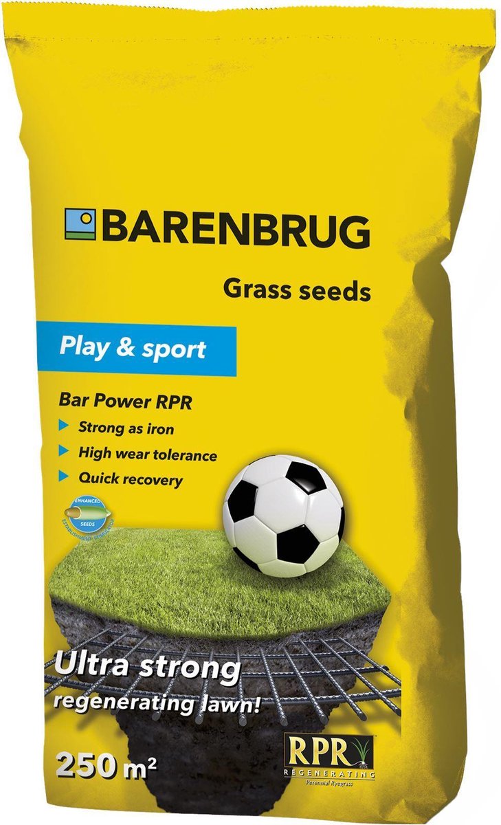 Barenbrug graszaad -Speel en Sport- Bar Power RPR - extra stevig & zelfherstellend gazon - 5kg