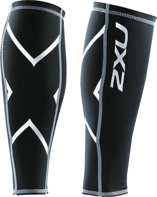 2XU - Compression Calf Guards - Zwart - Maat XL