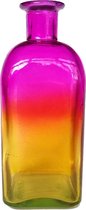 Cactula Dip Dye gekleurde Vaas / Fles / Kandelaar Roze/Geel 22 cm