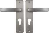 Starx Poignée de porte en acier inoxydable - Quincaillerie de Ferrures de porte - Écran de porte pour cylindre profilé (PC55) - Bloc de poignée de porte
