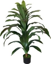 Dracena kunstplant Hoogte 100 cm kleur groen met pot