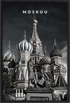 MINUSTO Poster - Moskou - 59.4 X 42 Cm - Wit